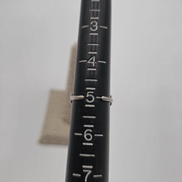 Size 5 Sterling Silver Handmade Blue Cat's Eye Stone Toe Ring A2881 - Picture 5 of 7